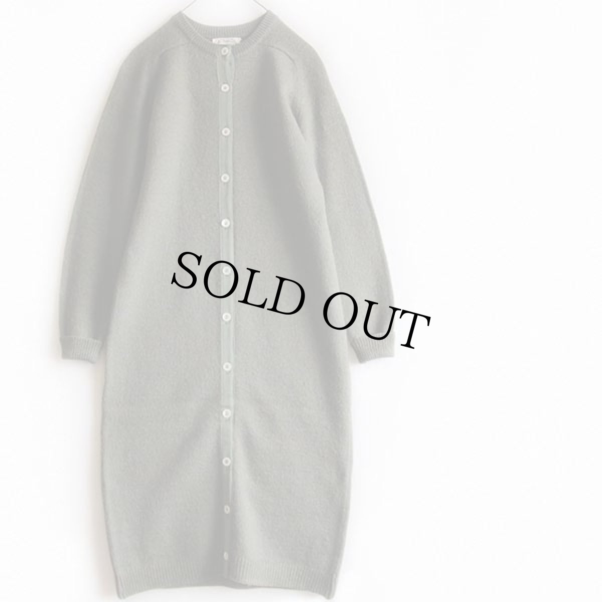 画像2: 70s The Villager ウールニット ワンピース グリーン (2)