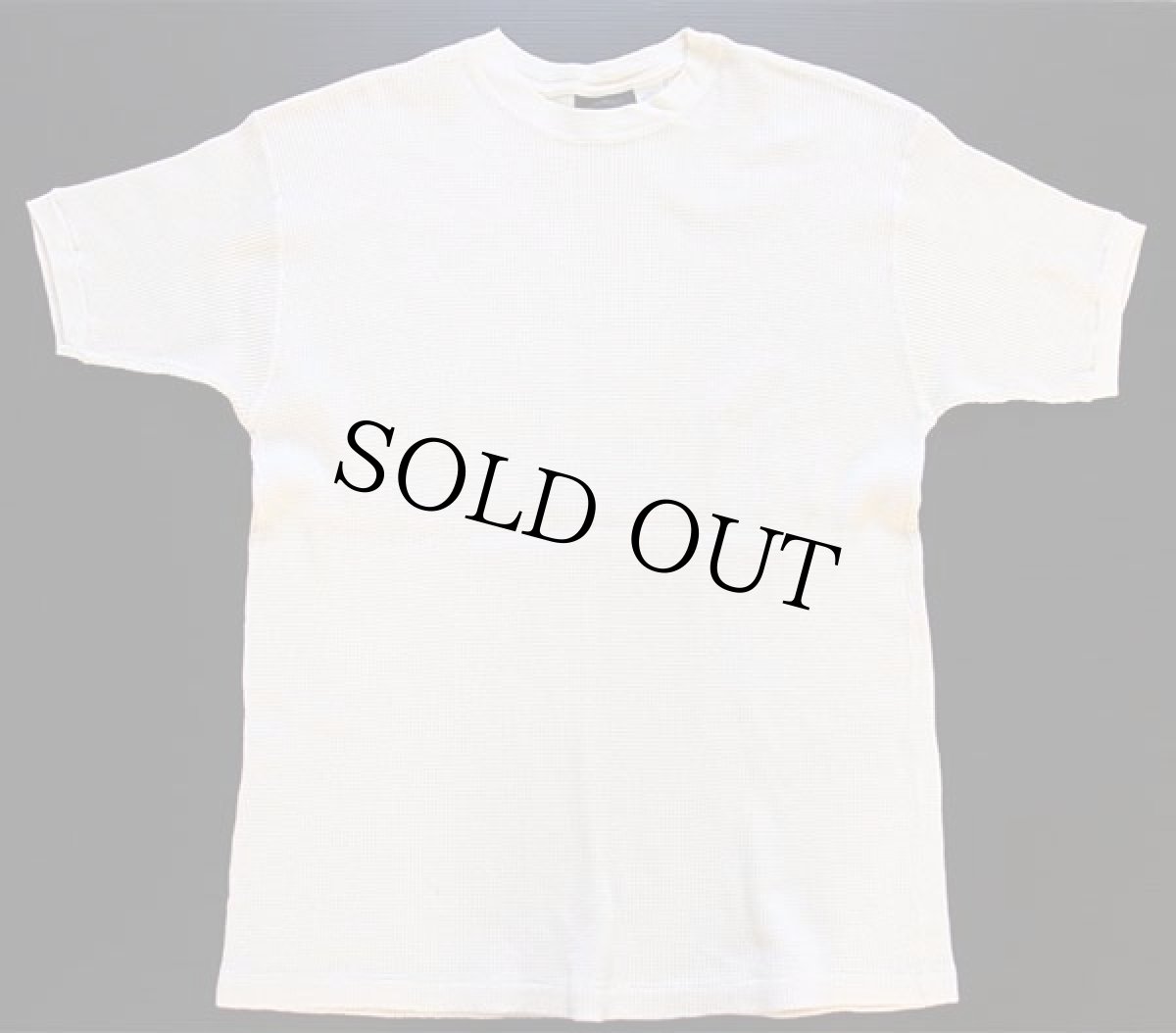 画像2: 90s USA製 WEEKENDS コットン 半袖サーマルシャツ ナチュラル L (2)