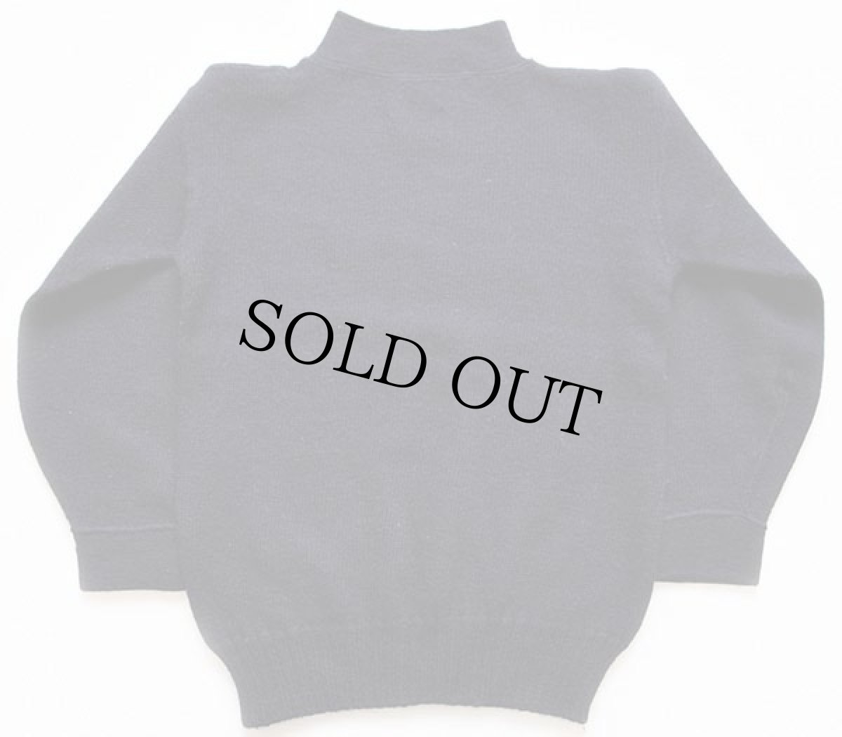 画像2: 50s 米軍 U.S.NAVY ハイネック ウールニット ゴブセーター 濃紺 40 (2)