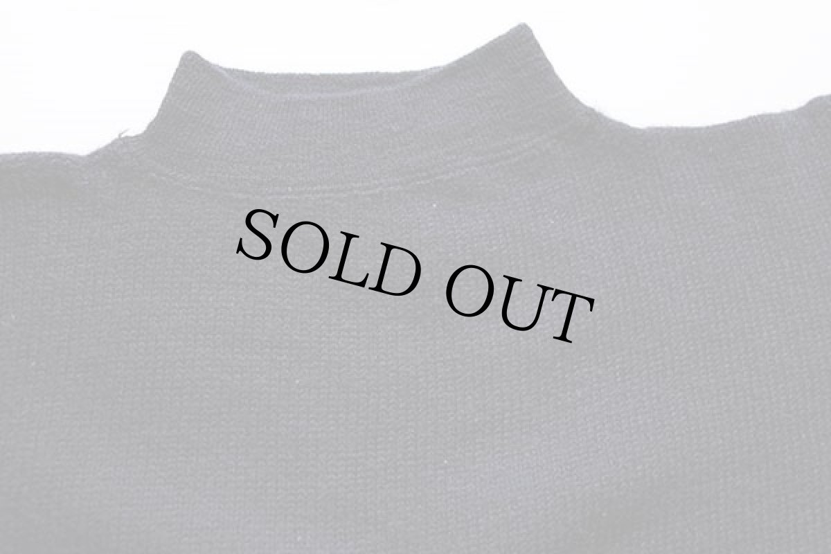 画像3: 50s 米軍 U.S.NAVY ハイネック ウールニット ゴブセーター 濃紺 40 (3)