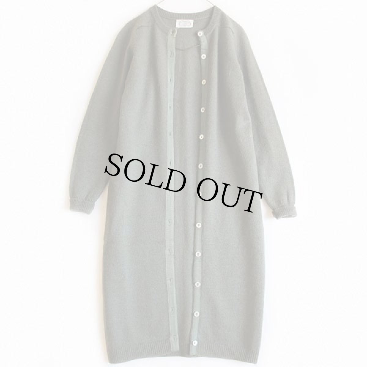 画像3: 70s The Villager ウールニット ワンピース グリーン (3)