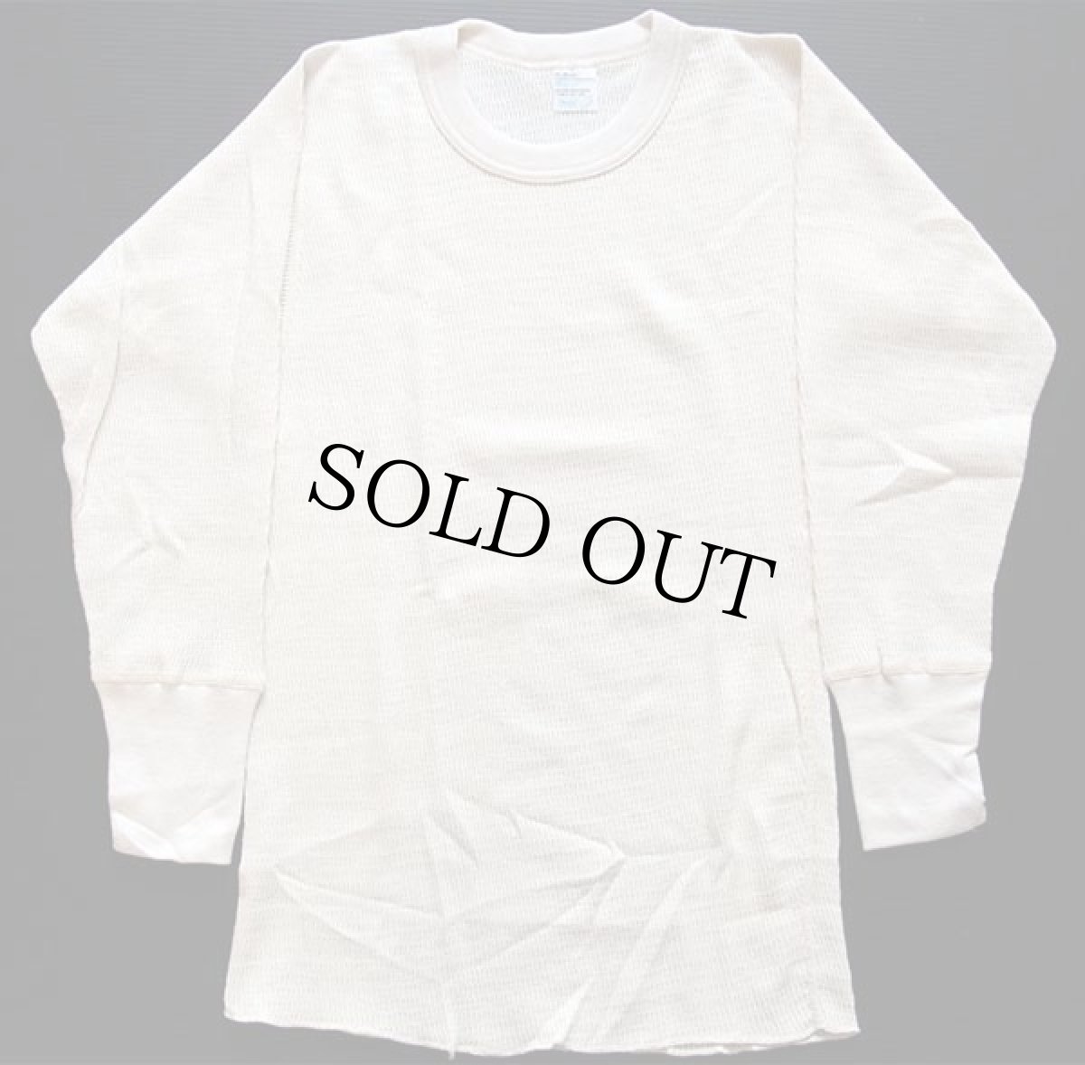 画像2: デッドストック★70s Sears サーマルシャツ ナチュラル M (2)