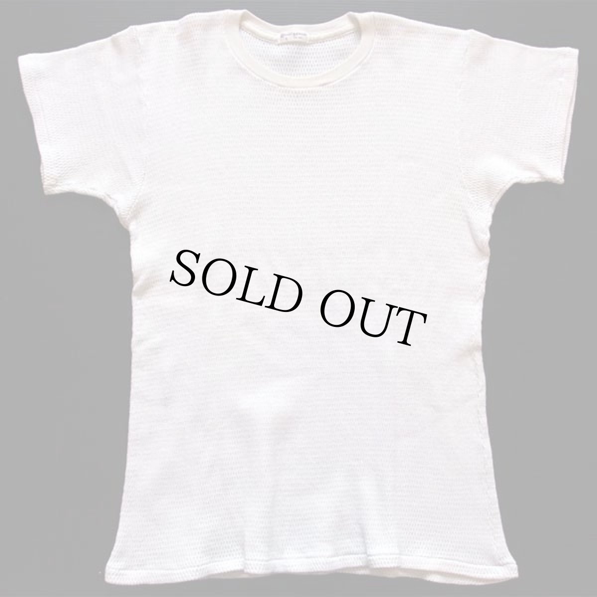 画像2: 70s Munsingwear コットン 半袖サーマルシャツ ナチュラル L (2)