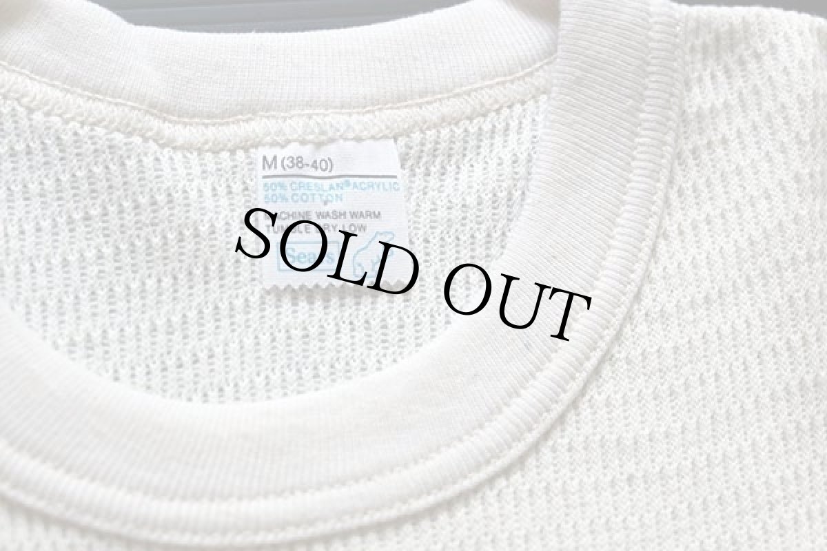 画像3: デッドストック★70s Sears サーマルシャツ ナチュラル M (3)