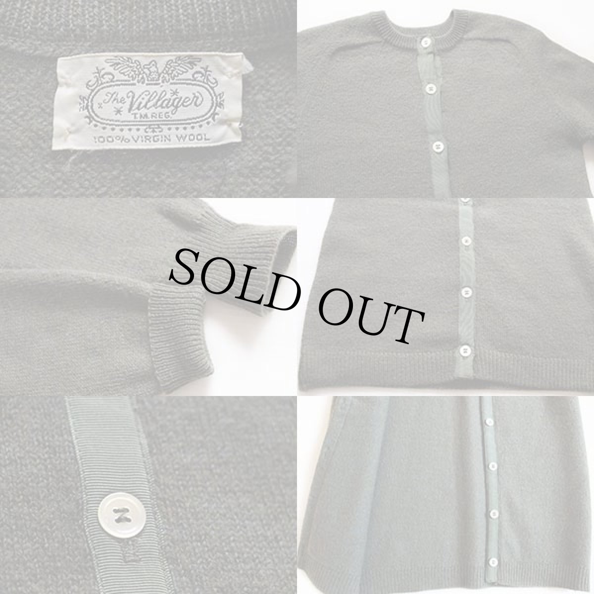 画像5: 70s The Villager ウールニット ワンピース グリーン (5)