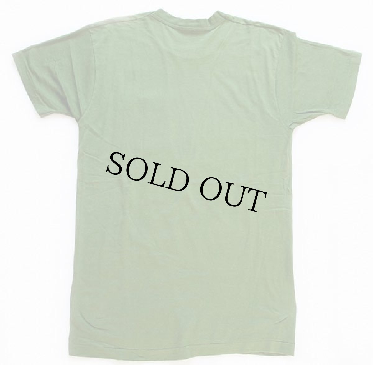 画像3: 70s UNKNOWN 無地 コットン ポケットTシャツ 緑 (3)