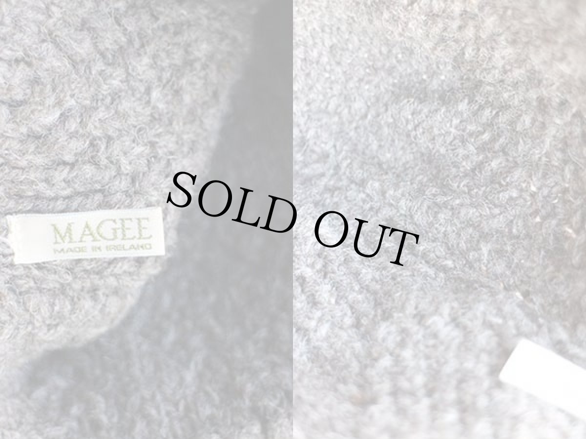 画像3: 90s アイルランド製 MAGEE ケーブル編み ウール ニットキャップ ブラウン★フィッシャーマン (3)