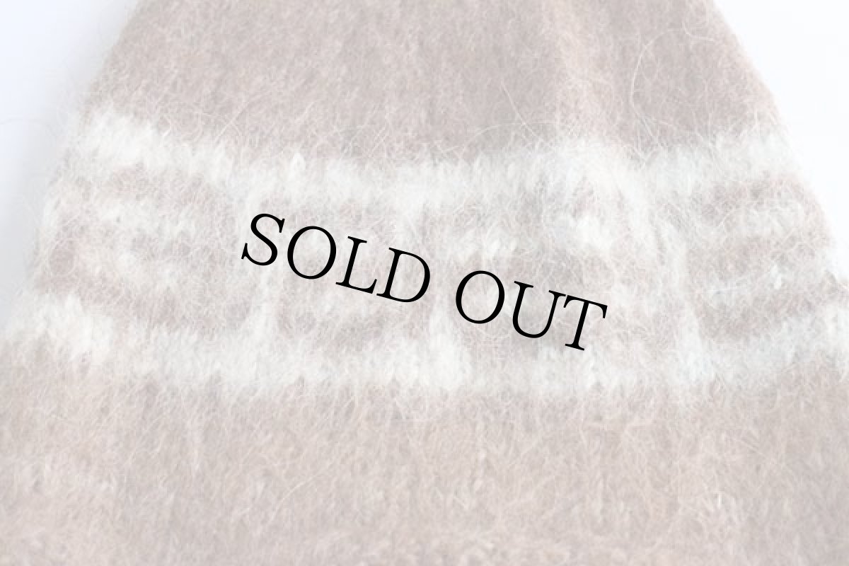 画像3: UNKNOWN フォークロア柄 耳当て付き アルパカ ニットキャップ 茶 (3)