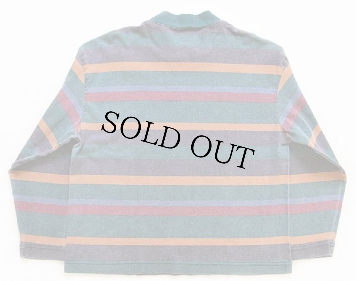 画像3: 90s USA製 Columbiaコロンビア ランダムボーダー コットン 長袖Tシャツ (3)