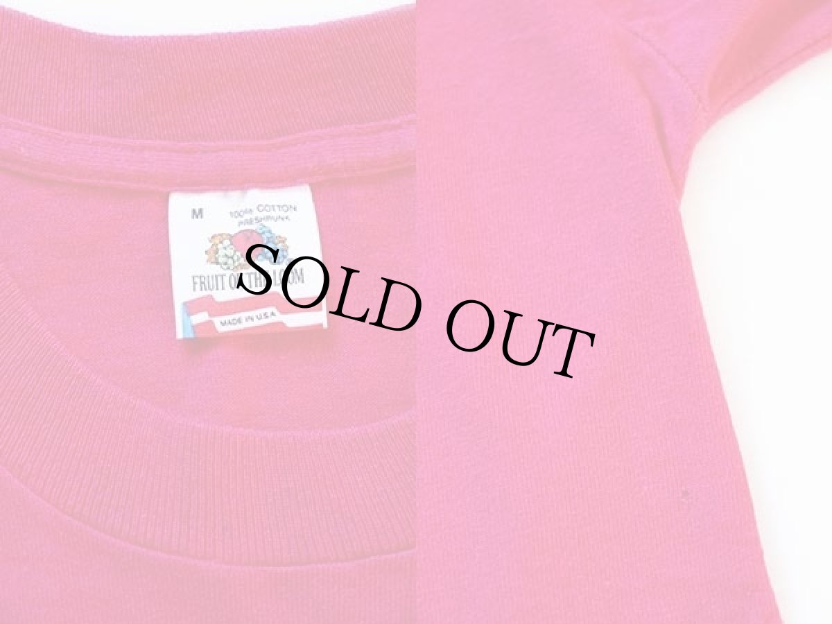 画像3: 90s USA製 FRUIT OF THE LOOM 無地 コットンTシャツ ピンク M (3)