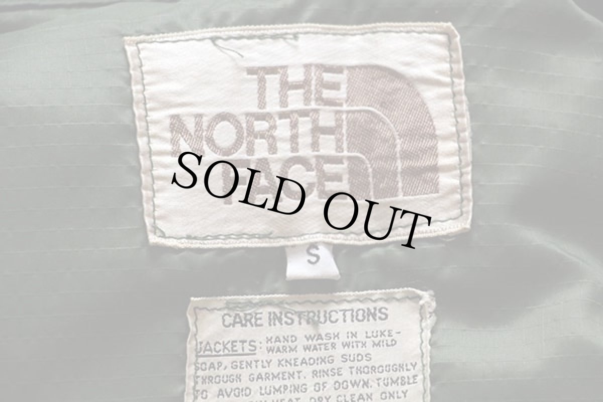 画像4: 70s THE NORTH FACEノースフェイス 茶タグ ナイロン ダウンベスト 緑 S (4)