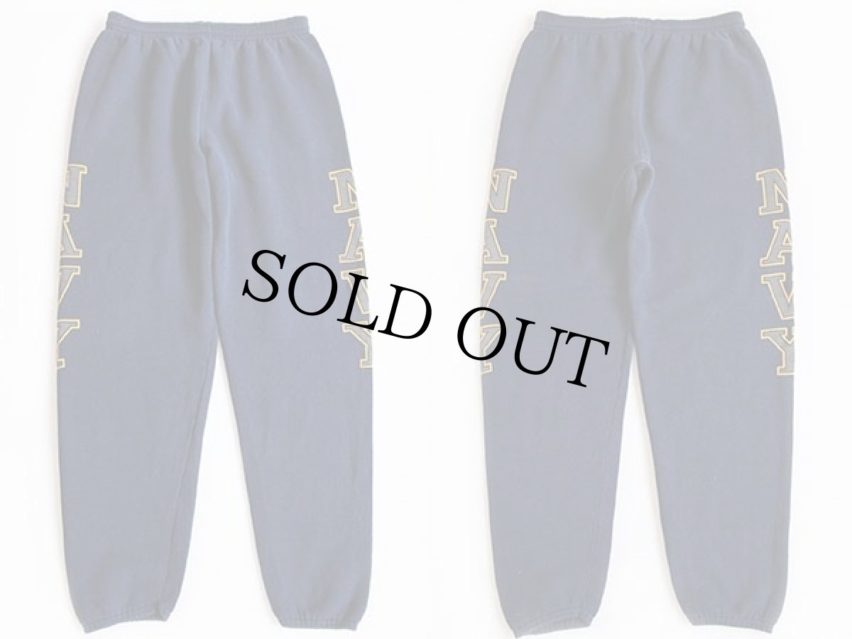 画像2: 90s 米軍 NAVY リフレクタープリント スウェットパンツ 紺 (2)