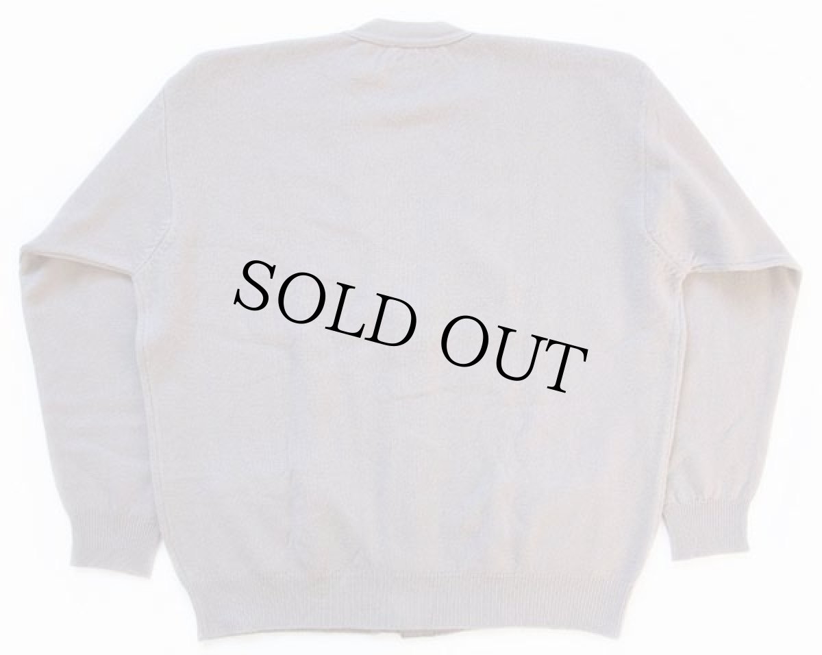 画像2: 90s イタリア製 BENETTONベネトン 無地 ウールニット カーディガン グレーベージュ (2)