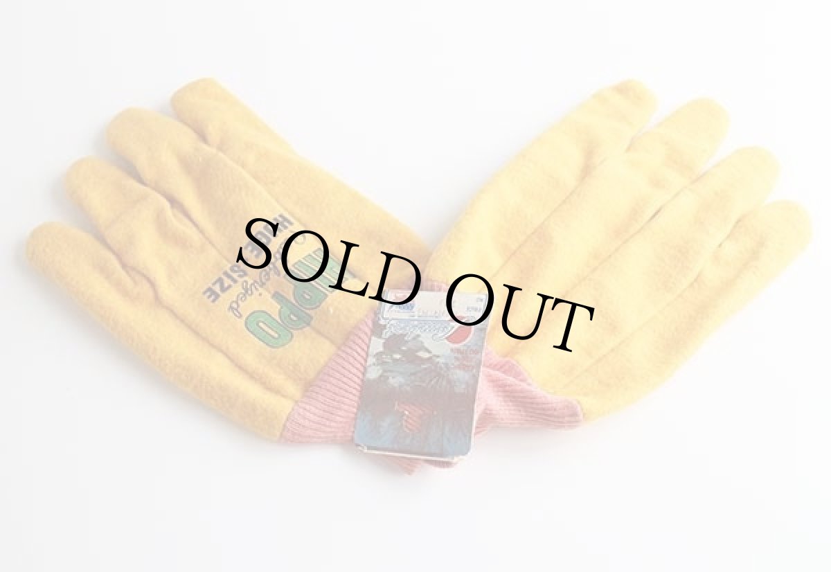 画像2: デッドストック★80s USA製 Lambert RUBBERIZED コットン ワークグローブ 黄★手袋 (2)