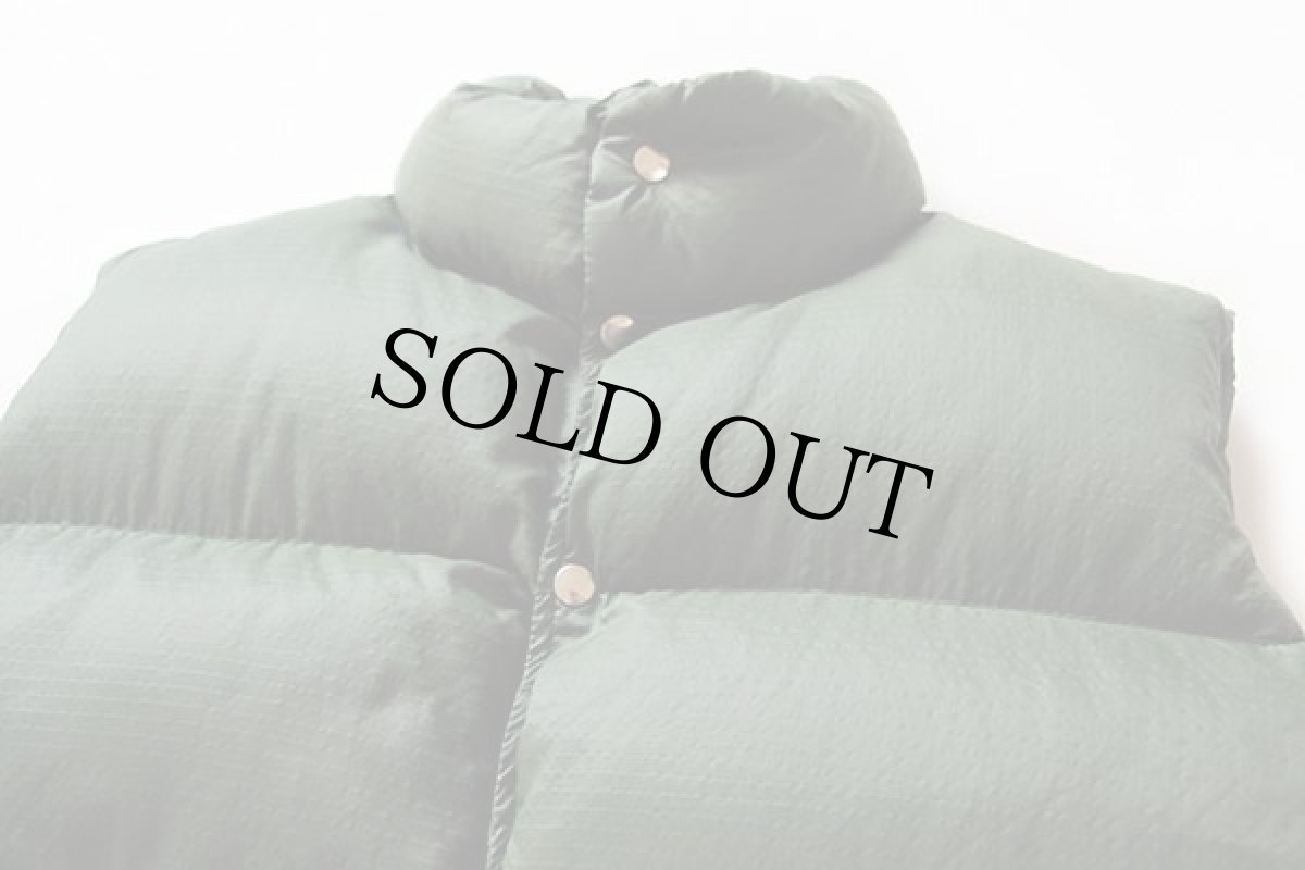 画像3: 70s THE NORTH FACEノースフェイス 茶タグ ナイロン ダウンベスト 緑 S (3)