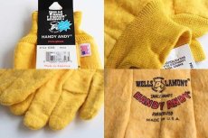 画像4: デッドストック★90s USA製 WELLS LAMONT RUBBERIZED コットン ワークグローブ 黄★手袋 (4)