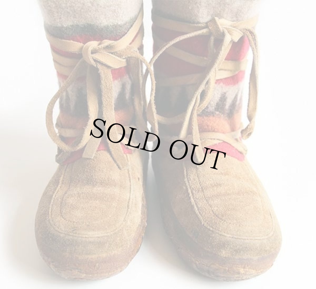 画像5: USA製 STEGER MUKLUKS Terra ネイティブ柄 ブランケット スエードレザー スノーブーツ (5)