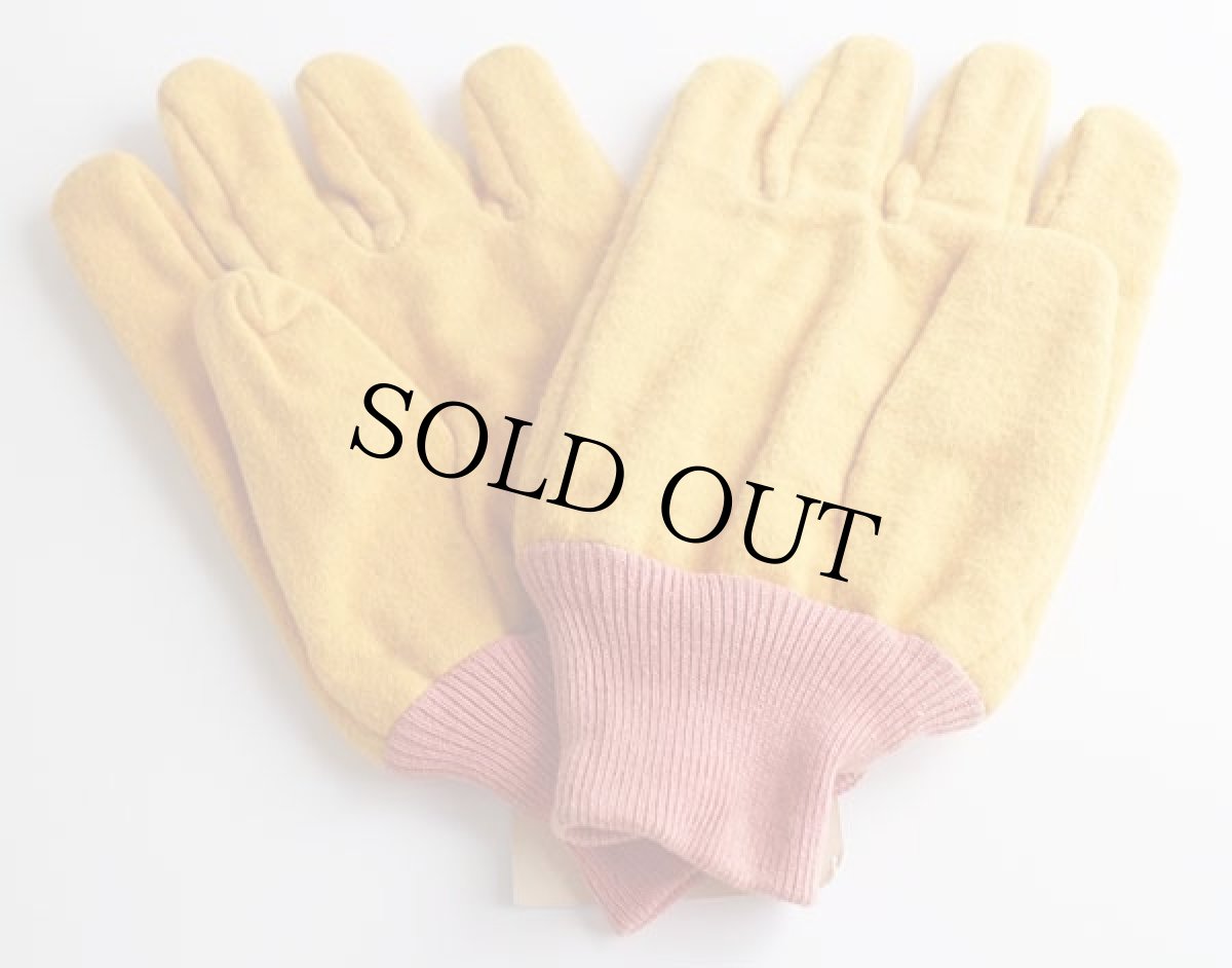 画像3: デッドストック★80s USA製 Lambert RUBBERIZED コットン ワークグローブ 黄★手袋 (3)