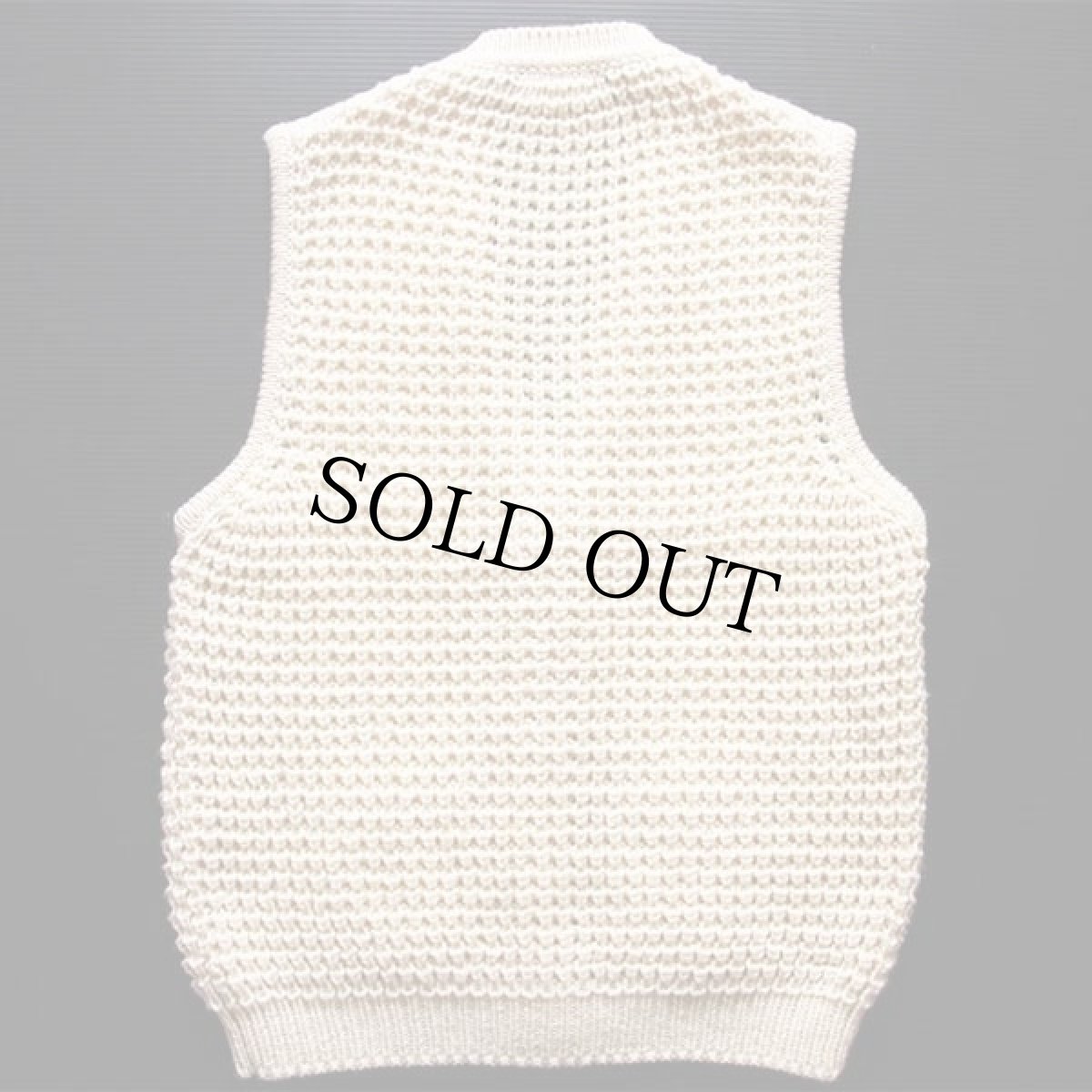 画像2: アイルランド製 MAIRTIN STANDUN TEO ケーブル編み ウールニット ベスト カーディガン ナチュラル 42★フィッシャーマン (2)