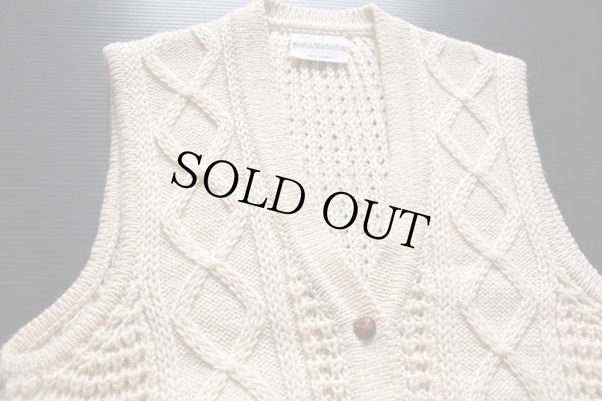 画像3: アイルランド製 MAIRTIN STANDUN TEO ケーブル編み ウールニット ベスト カーディガン ナチュラル 42★フィッシャーマン (3)