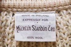 画像4: アイルランド製 MAIRTIN STANDUN TEO ケーブル編み ウールニット ベスト カーディガン ナチュラル 42 (4)