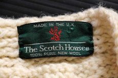 画像4: 英国製 The Scotch House ケーブル編み ウールニット カーディガン ナチュラル (4)