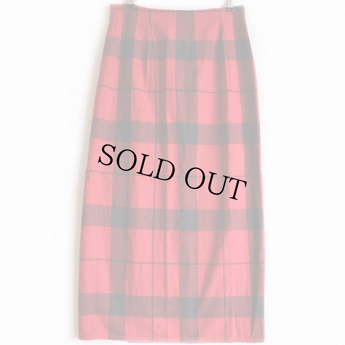 画像2: 80s ポロ カントリー ラルフローレン バッファローチェック マキシ丈 コットン 巻きスカート 赤×黒 12 (2)