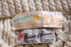 画像4: アイルランド製 Glenairn × Browns of Bermuda ケーブル編み ウール ハンドニット セーター ナチュラル★フィッシャーマン (4)