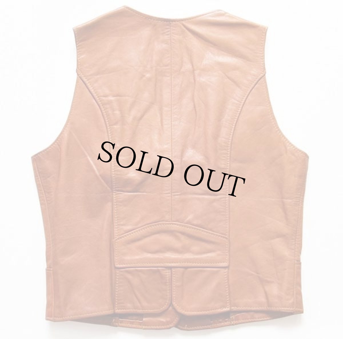 画像2: 70s USA製 CHAMPLAIN LEATHER レザーベスト 茶 13 (2)