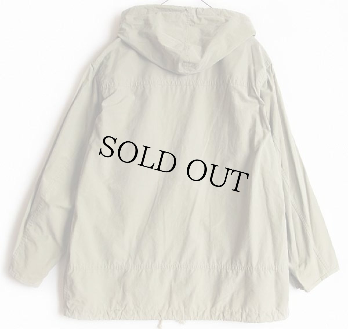 画像2: 90s GAPギャップ コットン×ナイロン パーカー グリーングレー S (2)