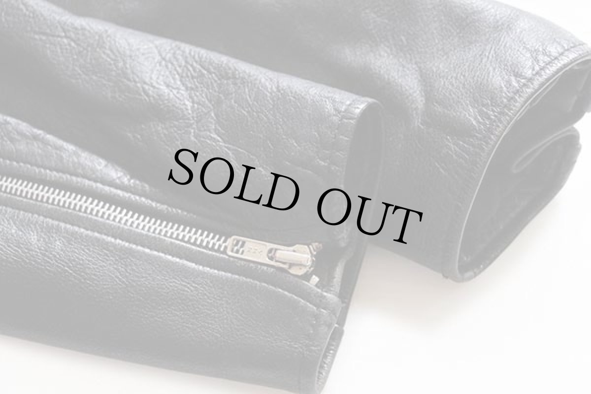 画像7: 80s Berman's キルティングライナー ダブルライダース レザージャケット 黒 40 (7)