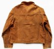 70s UNKNOWN サードタイプ スエード レザージャケット 茶 42