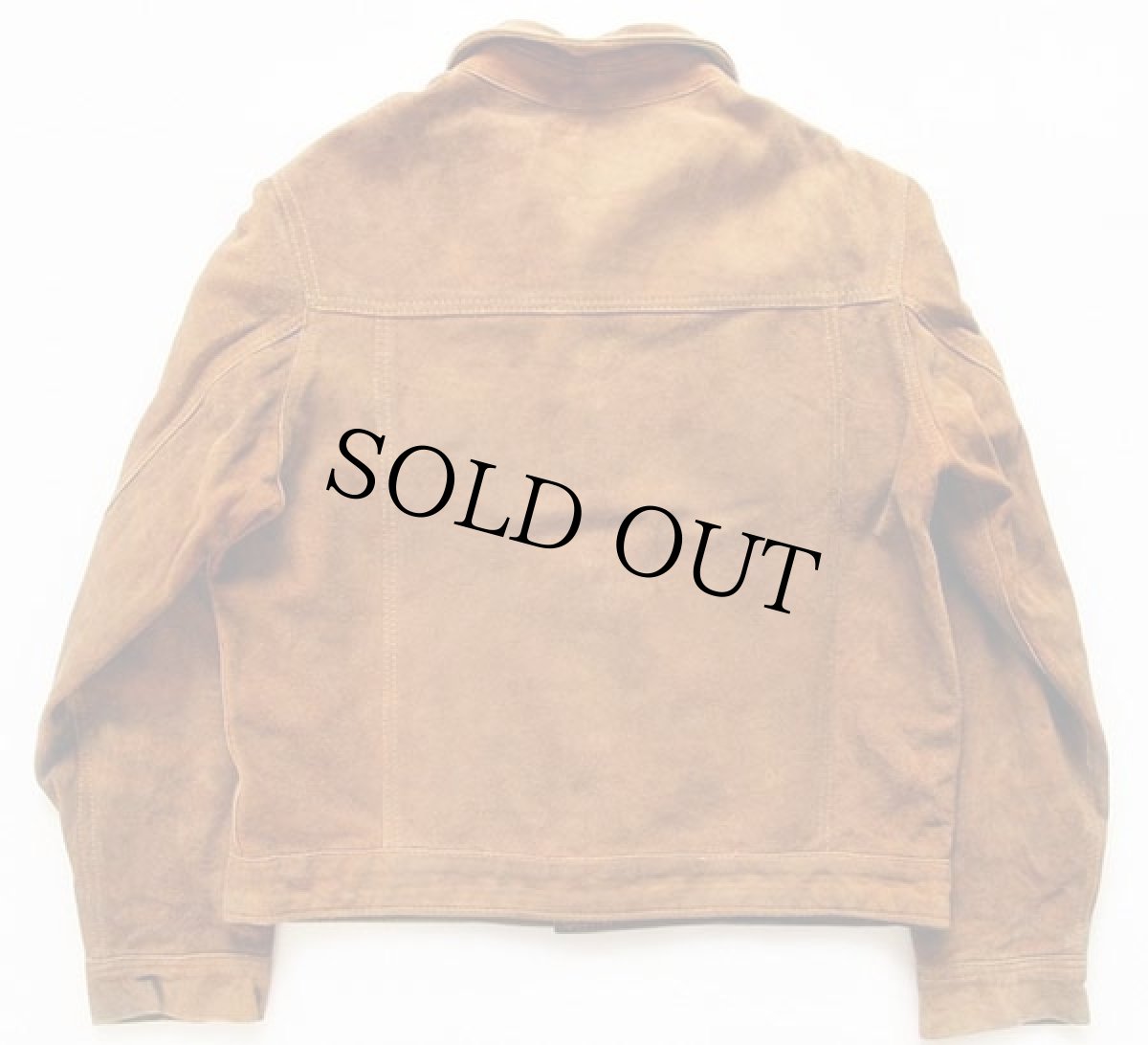 画像2: 70s UNKNOWN サードタイプ スエード レザージャケット 茶 42 (2)