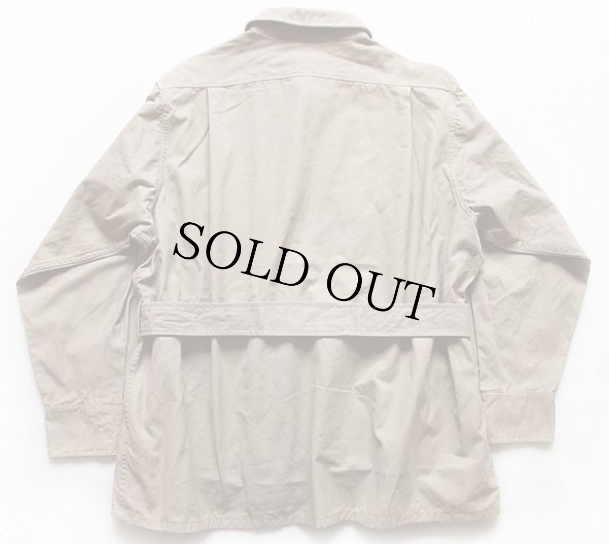 画像2: 60s Abercrombie&Fitch コットンポプリン サファリジャケット ベージュ 42S★アバクロ (2)