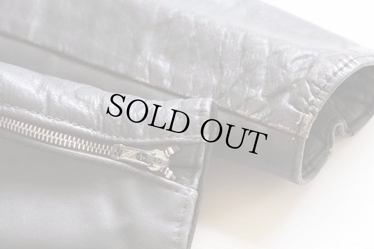 画像8: 70s Sears キルティングライナー ダブルライダース レザージャケット グレー 14 (8)