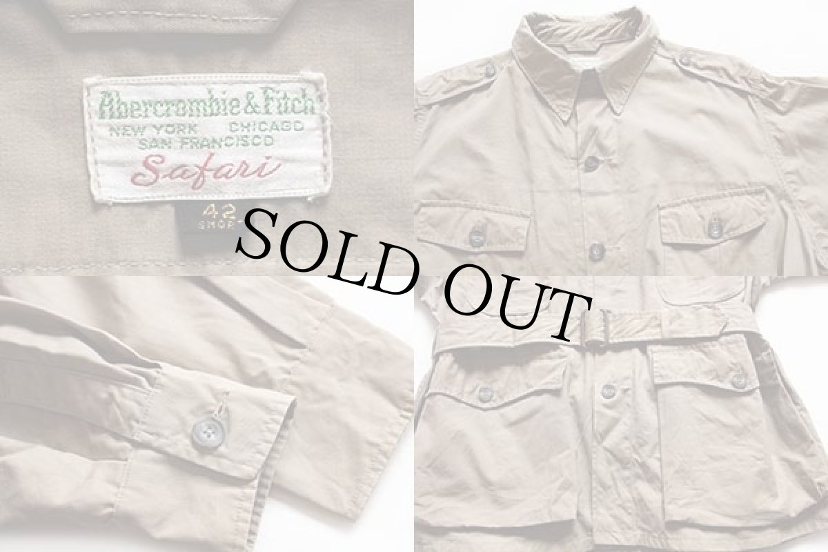 画像3: 60s Abercrombie&Fitch コットンポプリン サファリジャケット ベージュ 42S★アバクロ (3)