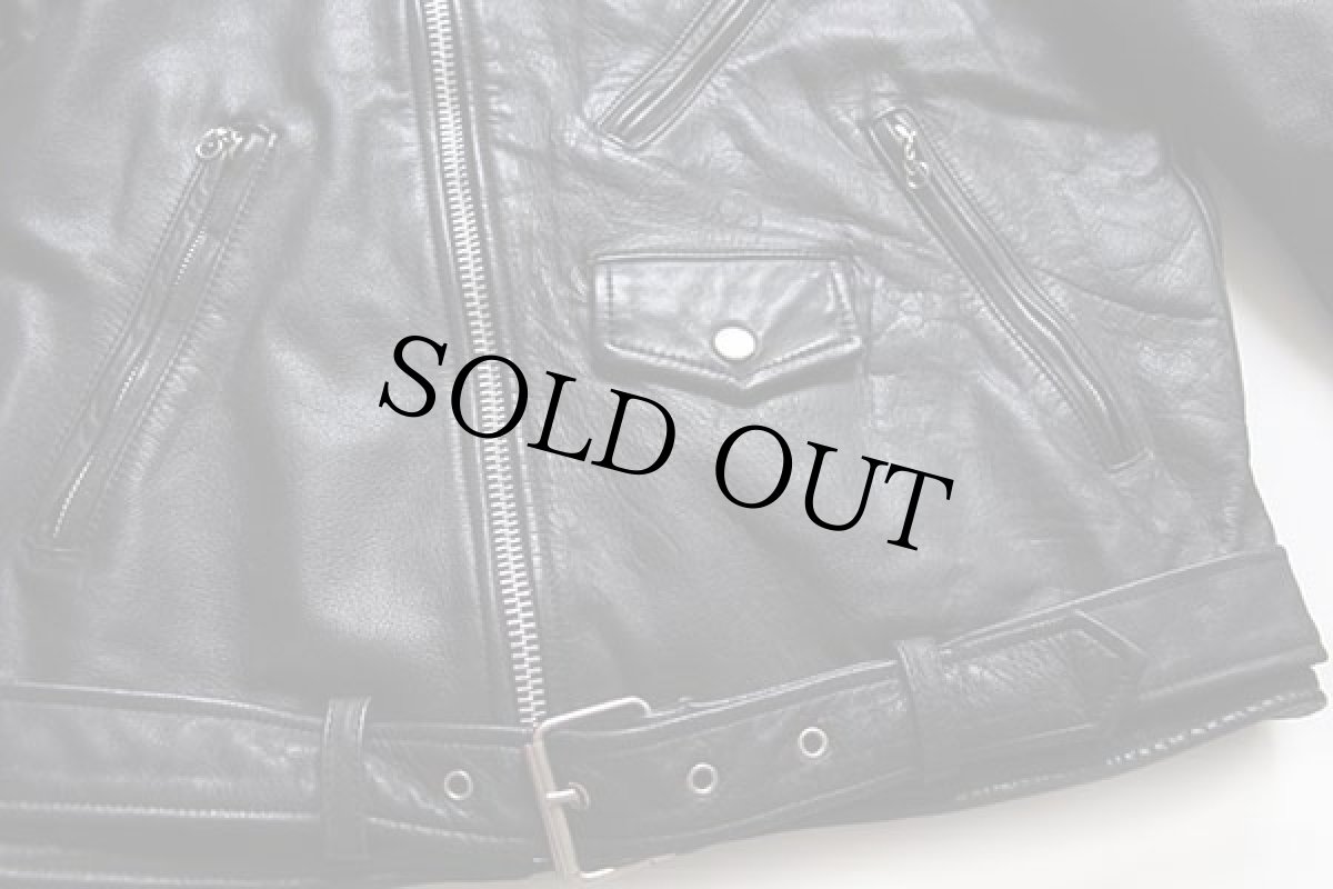 画像6: 80s Berman's キルティングライナー ダブルライダース レザージャケット 黒 40 (6)