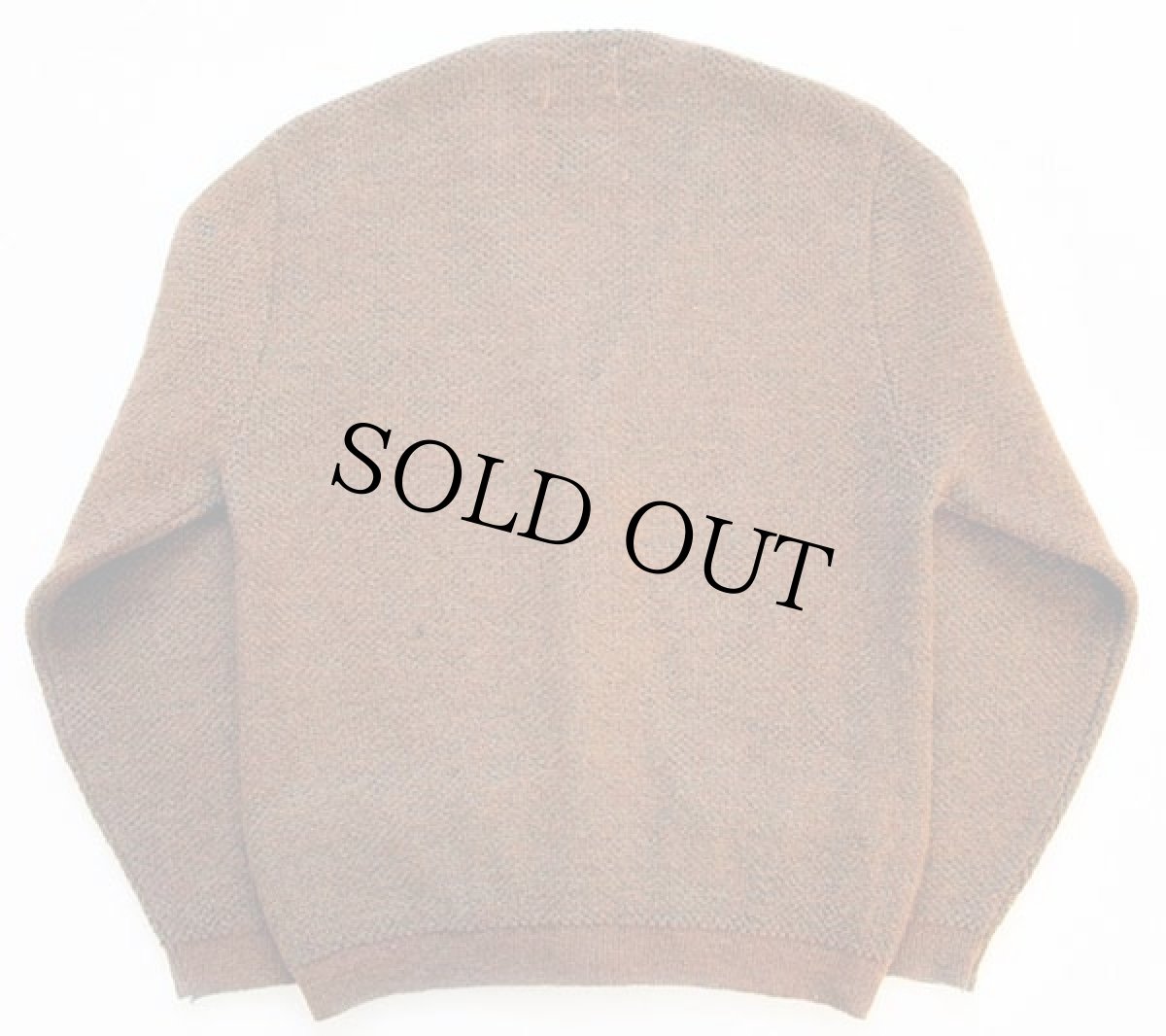 画像2: 60s Jockey ウールニット カーディガン 茶×緑 L (2)