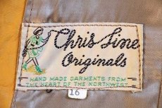 画像4: 50s Chris Line Originals ハンドメイド フリンジ ビーズ装飾 ディアスキン レザージャケット イエロー 16 (4)