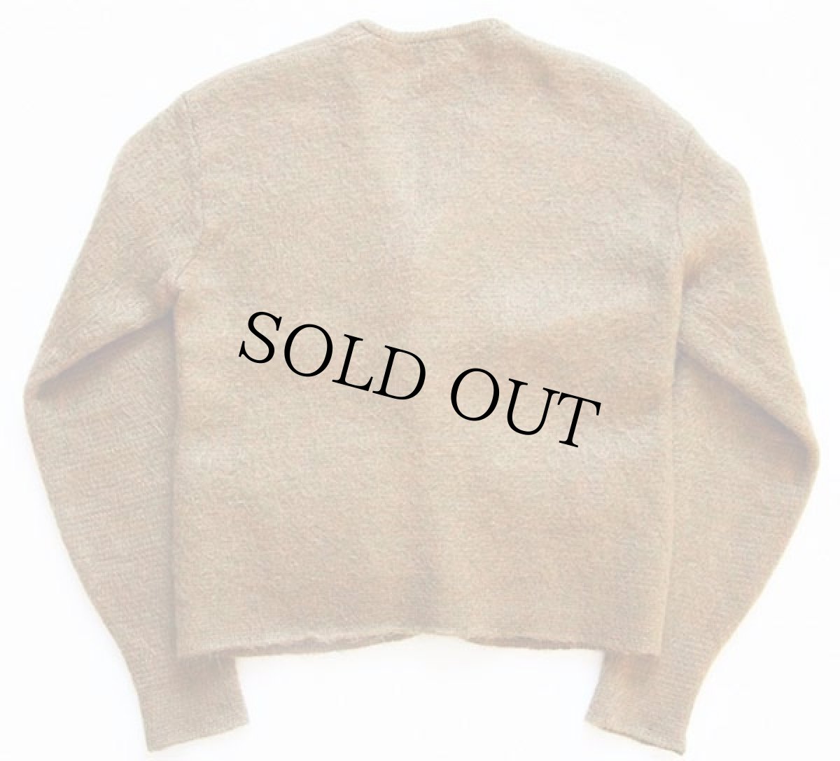 画像2: 60s GRANT-CREST W.T.GRANT モヘヤ ニット カーディガン 緑×茶 M (2)