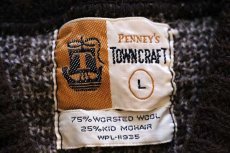 画像4: 60s PENNEY'S TOWNCRAFT チェック Vネック キッドモヘヤ ニット セーター L (4)