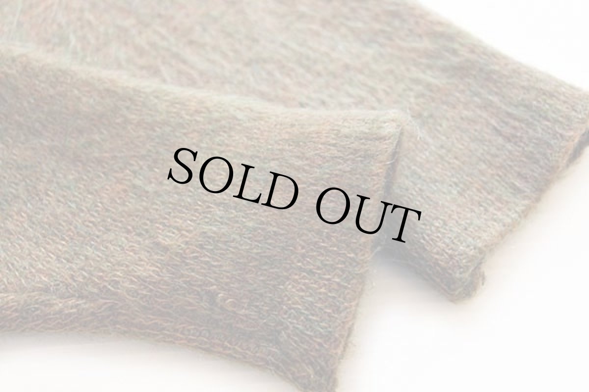 画像7: 60s GRANT-CREST W.T.GRANT モヘヤ ニット カーディガン 緑×茶 M (7)