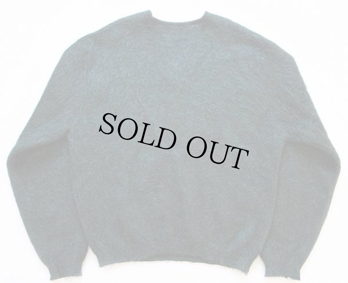 画像2: 60s Sears Vネック モヘヤ ニット セーター 深緑 M (2)