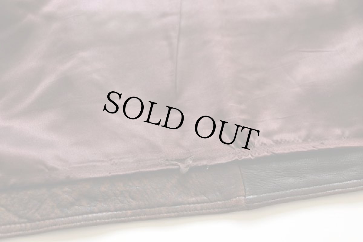 画像6: 80s BANANA REPUBLICバナナリパブリック ラムレザー サファリベスト 焦げ茶 XS★カメラマン (6)