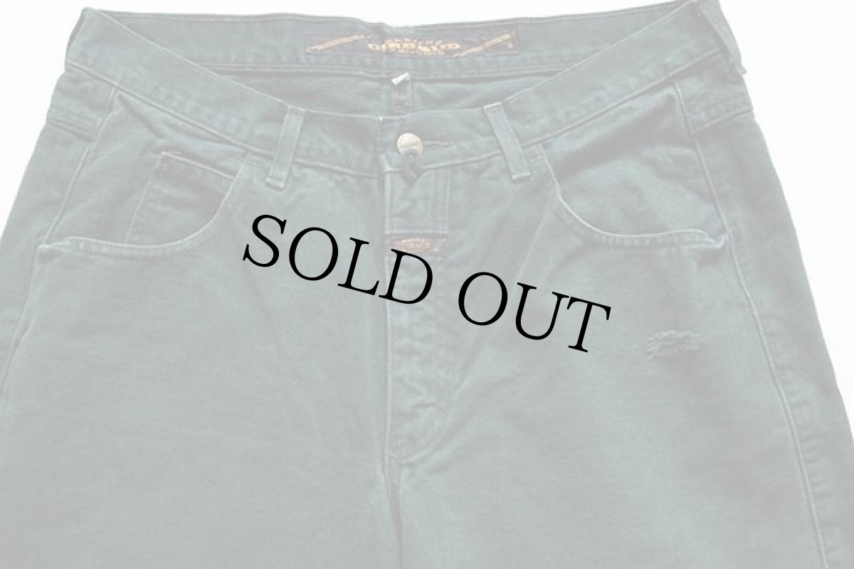 画像3: 90s USA製 MARITHE FRANCOIS GIRBAUDマリテフランソワジルボー テーパード カラーデニムパンツ 後染め 緑 33 (3)