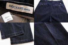 画像3: 90s USA製 DOCKERSドッカーズ ツータック ブラックデニム トラウザーズ w36 L32★Levi'sリーバイス (3)