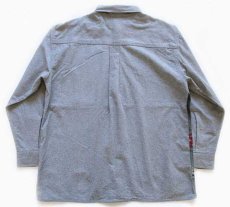 画像2: 90s USA製 Woolrichウールリッチ ネイティブ柄 ボタンダウン コットン シャモアクロスシャツ L (2)