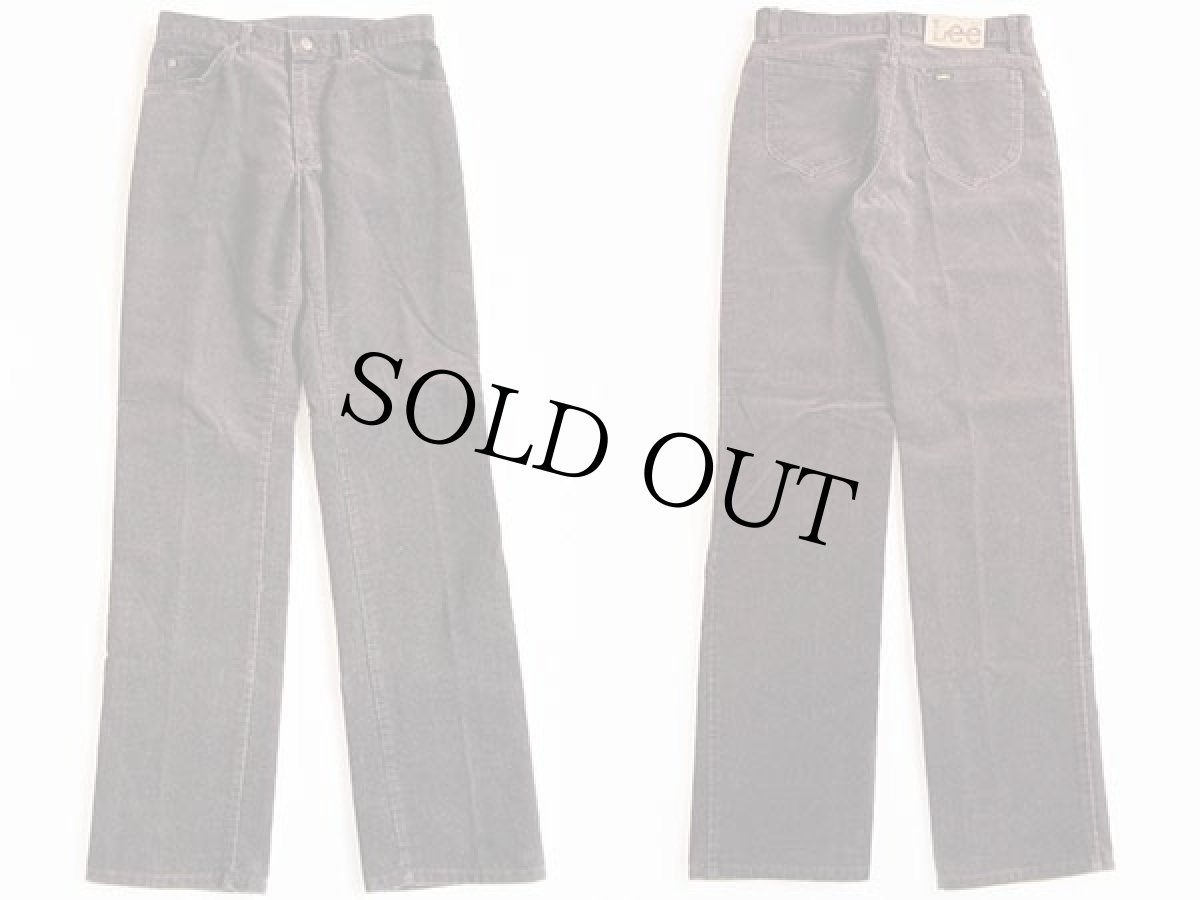 画像2: 80s USA製 Leeリー 200 コーデュロイパンツ 焦げ茶 w30 L32 (2)