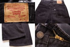画像4: 80s USA製 Levi'sリーバイス 517-1558 コーデュロイパンツ 炭黒 w31 L31★ブーツカット (4)