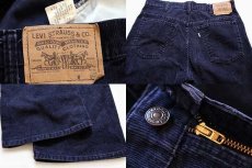 画像4: 80s USA製 Levi'sリーバイス 517 コーデュロイパンツ 紺 w34 L30★ブーツカット (4)